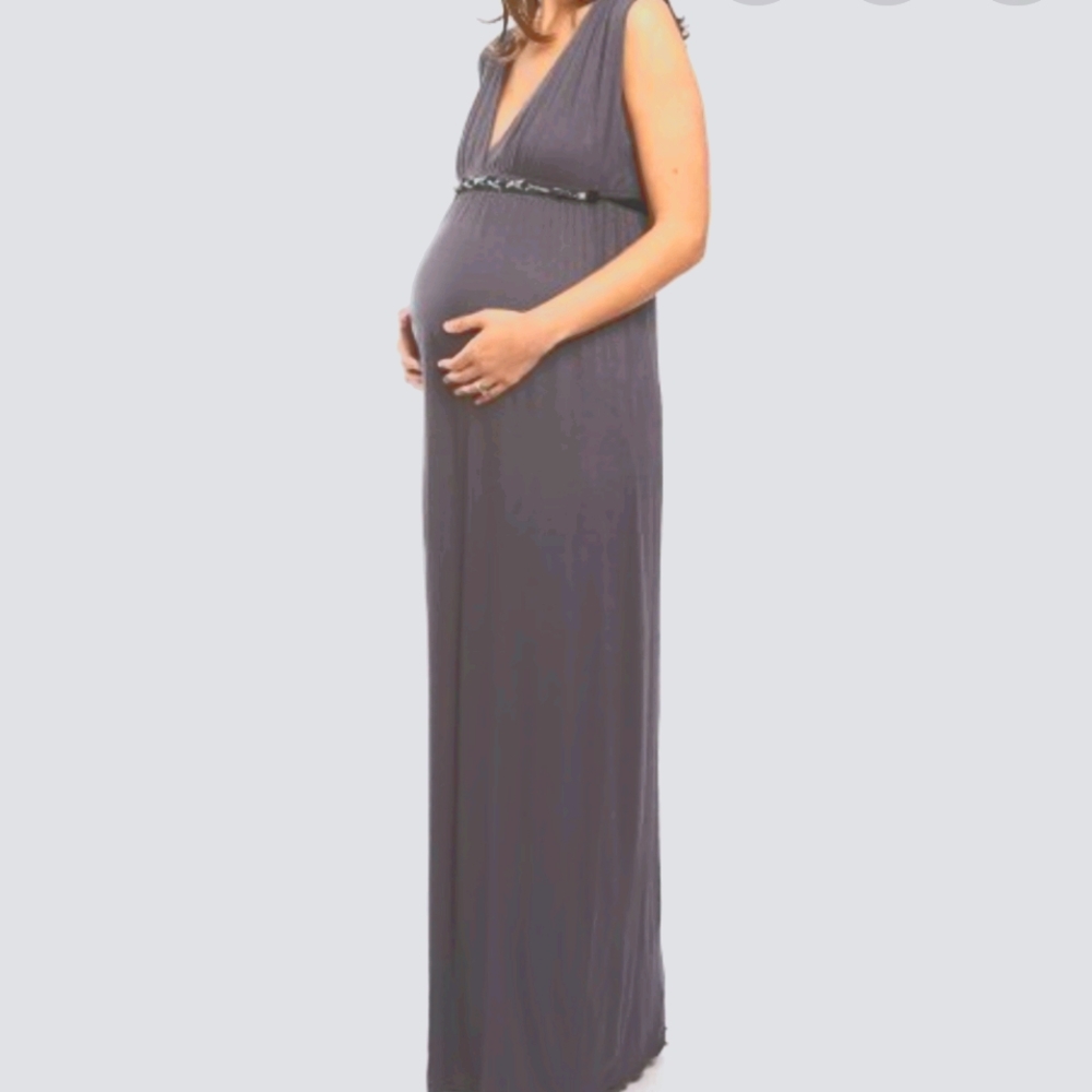 Everly Grey Maternity Dress in Charcoal - XS